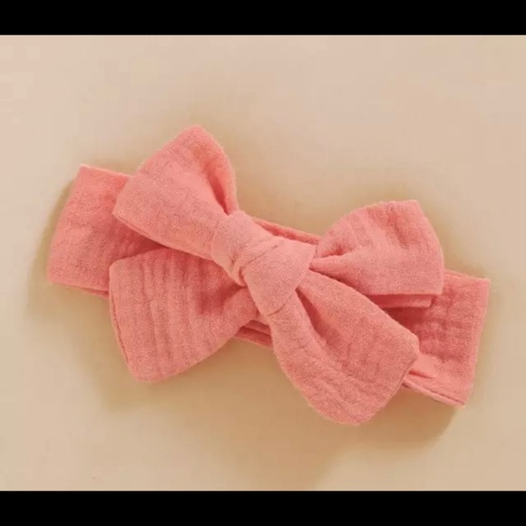Baby girls linen romper with matching headband - Picture 8 of 8